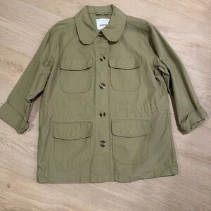Monki Utility Jacket in Olive Khaki